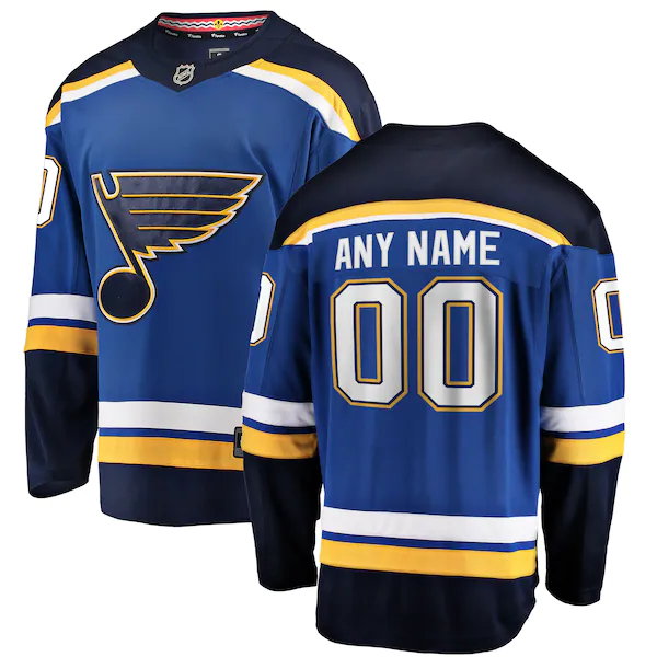 St. Louis Blues Trikot  Fanatics Branded Blau Heim Breakaway Benutzerdefinierte